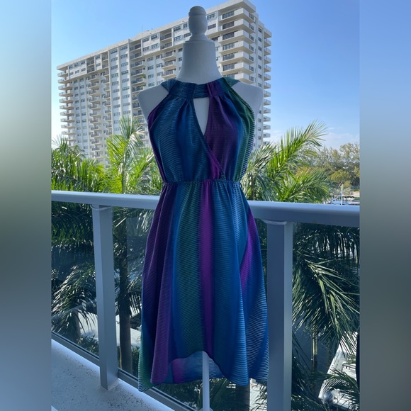 100% silk jewel toned dress - Picture 1 of 3